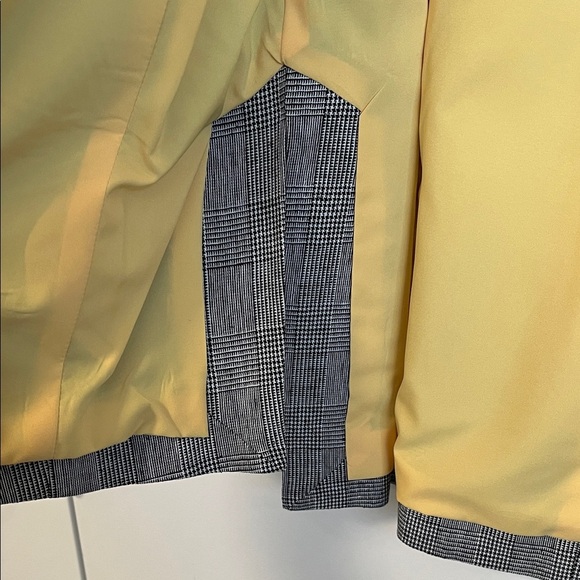 NVLT NWOT Oversized Grey Pinstripe Asymmetric Blazer Lined, Size S/M - Picture 10 of 13